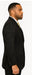 Men'S Fashion 3 Piece Paisley Printed Fashion Suit Wide Leg Pants Black & Dark Brown Blazer Looking