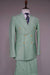 Mens Sage Green Double-Breasted Suit with Gold Buttons – Formal Slim Fit 2-Piece Pistachio Color
