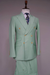 Mens Sage Green Double-Breasted Suits with Gold Button – Formal Slim Fit 2-Piece Pistachio Color