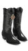 Men’s King Exotic Black Stingray Snip Toe Boots, Single Stone Handmade Western Dress Boots