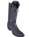 Los Altos Boots Men's Sanded Black Lizard Cowboy Boots 7-Toe
