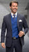 Sapphire Plaid - Vested Suits - Statement Brand - Vested Suits Wool Suits - Suits With Double Breasted Vest - Windowpane Pattern - 100% Percent Wool Fabric Suit - Worsted Wool Business Suit