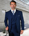 Sapphire Ticket Pocket Wool Fabric Double Breasted Suit