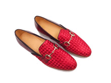 Carrucci Satin Weave Leather Bit Loafer