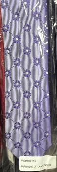 Lavender Floral Design Fashionable Necktie With Handkderchief Set - Trendy Mens Ties