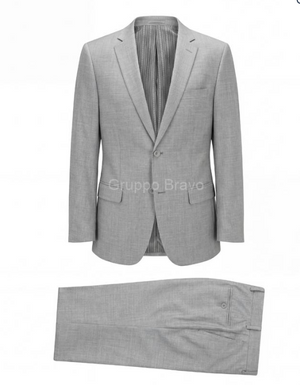 Giorgio Fiorelli Suit Men's Giorgio Fiorelli Fully Lined  Double Vent Silver 2 Button Suit