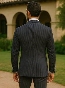 Sear Sucker Suit Mens 3pc 100% Cotton Seersucker Sear sucker suit White & Black - High End Suits - High Quality Suits