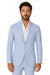 Cheap Priced Blazer Jacket For Men Online Two Button Carolina Blue Medium Seersucker ~ Sear Sucker Sport Coat
