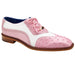Men's Belvedere Sesto Dress Shoe in Pink & White CLOSEOUT SIZE 13