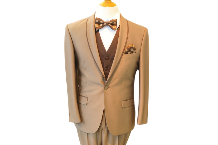 Men's Tan Cheap Priced Designer Fashion Dress Casual Blazer On Sale One Button Shawl Lapel Blazer - Image 2