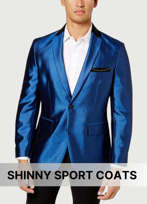 Shinny Sport Coats – Glossy Finish for a Striking Appearance
