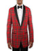 Shiny Flashy Sharkskin Metallic Sapphire Blue Sequin Formal Red Color Tuxedo Shawl Lapel Sportcoat Jacket