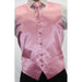 Men's Shiny Pink Microfiber 3-Piece Men's Vest Also available in Big and Tall Sizes