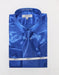Affordable Clearance Cheap Mens Dress Shirt Sale Online Trendy - FerSH1 Men's Shiny Luxurious Shirt Royal Blue