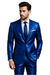 Sateen Suit - Shiny Suit - Royal Sharkskin  SLIM FIT Suit