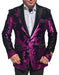 Fashion Shiny Sequin Tuxedo Black Lapel Paisley Look Sport Jacket ~ Coat
