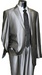 Shiny 2 Button Silver Grey ~ Gray Flashy Sharkskin Men'S Cheap Priced Business Suits Clearance Sale