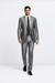 Shiny 2 Buttons Silver Grey ~ Gray Flashy Sharkskin Men's Cheap Priced Business Suits Clearance Sale