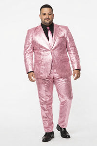 Shiny Metallic Party Pink Suit