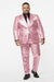 Shiny Metallic Party Pink Suit
