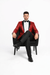 Shiny Sharkskin Metallic Scarlet Red Sequin Formal Sport coat Jacket