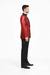 Shiny Sharkskin Metallic Scarlet Red Sequin Formal Sport coat Jacket