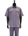 Men's Short Sleeve 2 Piece Lavender Casual Casual Two Piece Walking Outfit For Sale Pant Sets Suit