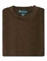 Men's 80% Rayon 20% Polyester Brown Regular Fit Short Sleeves Knitted Sweater