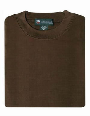 Men's 80% Rayon 20% Polyester Brown Regular Fit Short Sleeves Knitted Sweater