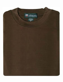 Men's 80% Rayon 20% Polyester Brown Regular Fit Short Sleeves Knitted Sweater