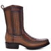 Cuadra Honey Ostrich Zipper Boot in Brown