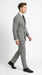 Men’s Black and White Houndstooth 2 Piece Wool Suit with Double Breasted Jacket and Pants
