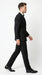 Men’s Black Double Breasted Tuxedo with Super 150s Style, Designer Formal Wedding Dinner Suit