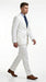 Men’s White Lightweight Linen 2 Button Suit, Formal Wedding Beach Summer Suit Set