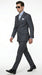 Men’s Charcoal Grey Double Breasted Wool Suit, Designer Formal Wedding Business Dress Suit Set