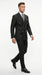 Men’s Black Double Breasted Wool Suit with Gold Buttons, Designer Formal Wedding Business Suit Set