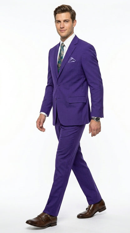 Men’s Purple Easter Suit,  Lightweight 2 Piece Suit for Weddings, Church, Prom & Summer Events Modern Fit