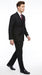 Men’s Black 3 Piece Wool Suit, Super 150’s Italian Fabric Business Wedding Formal Suit