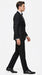Tiglio Men’s Black Peak Lapel 2-Piece Suit – Classic Wedding, Business and Formal Suit