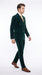 Men’s Rossi Man Zeus Emerald Green Velvet Double Breasted Tuxedo Suit, Formal Wedding Prom Dinner Suit