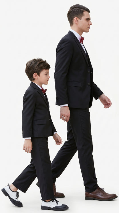 Dad And Son Black Matching wedding outfit Suits Perfect for toddler Suits wedding attire outfits