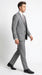 Men’s Charcoal Grey Windowpane Plaid 3 Piece Suit, 2 Button Vested Formal Dress Suit