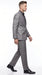Men’s Silver Gray Shiny Sharkskin 2 Button Suit, Formal Wedding Business Dress Suit