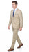 Renoi Designer 203-11 Men’s Light Tan 2 Piece Suit, Single Breasted Notch Lapel Formal Dress Suit