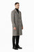 Men's Houndstooth Six Button Front Double Breasted Wool Overcoat