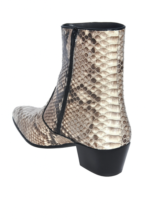 Mens Python Snakeskin Ankle Boots