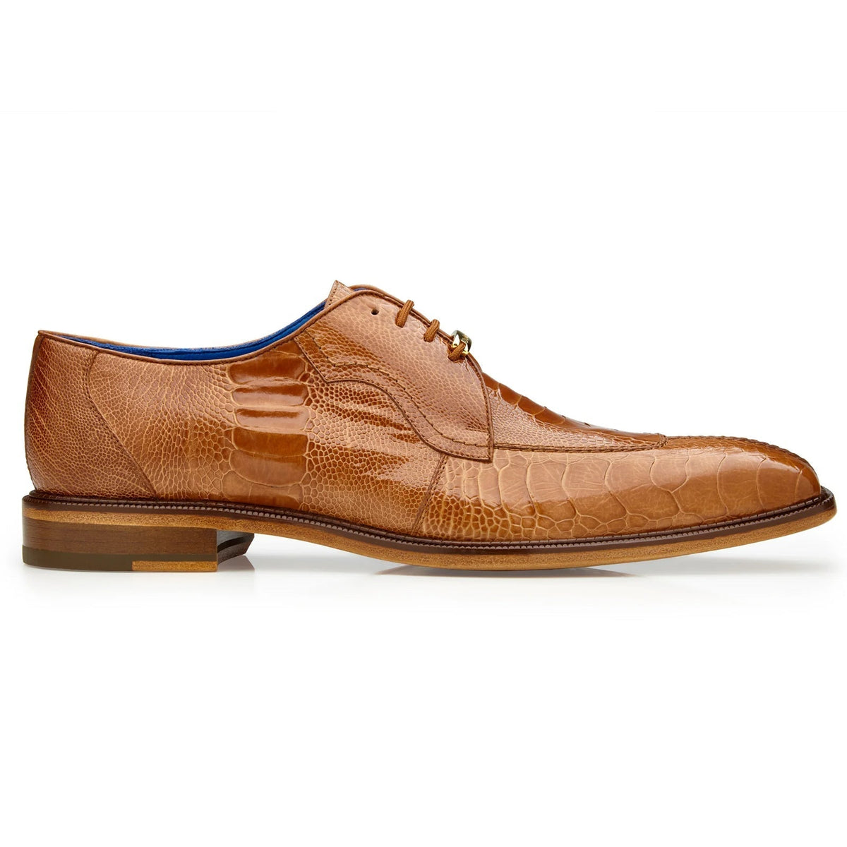 Mens Belvedere Siena Ostrich Leg Split Toe Dress Shoe in Black
