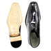 Belvedere Siena Black Ostrich Leg Moc Toe Dress Shoe