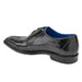 Belvedere Siena Black Ostrich Leg Moc Toe Dress Shoe