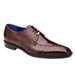 Belvedere Siena Ostrich Leg Moc Toe Dress Shoe – Burgundy